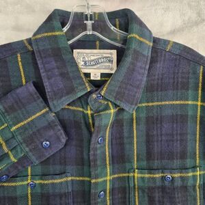 Schott NYC Bros Mens Plaid Flannel Long Sleeve Button Down Shirt Size XL